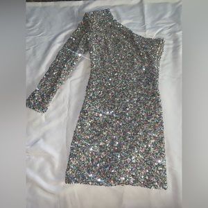 One shoulder cocktail dress